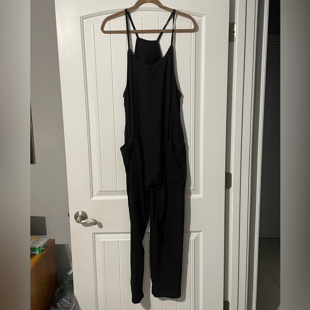 Women's Casual Sleeveless Baggy Jumpsuit Overalls with Pockets, Black, M NEW
